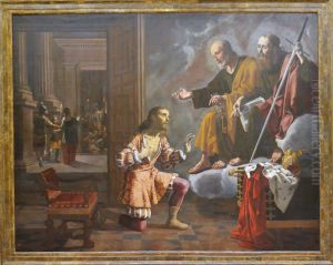 Aparition of the apostoles S Peter an S Paul to emperor Constatin