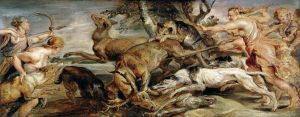 Diana's hunt (modello) by (studio of) Rubens, Peter Paul