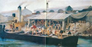 La tonnara di Favignana. by Antonio Varni
