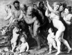 The March of the Silenus. by (studio of) Rubens, Peter Paul