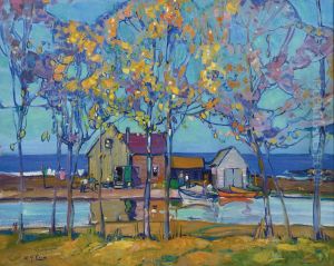 Fishermen's Cottages by Allen Gilbert Cram