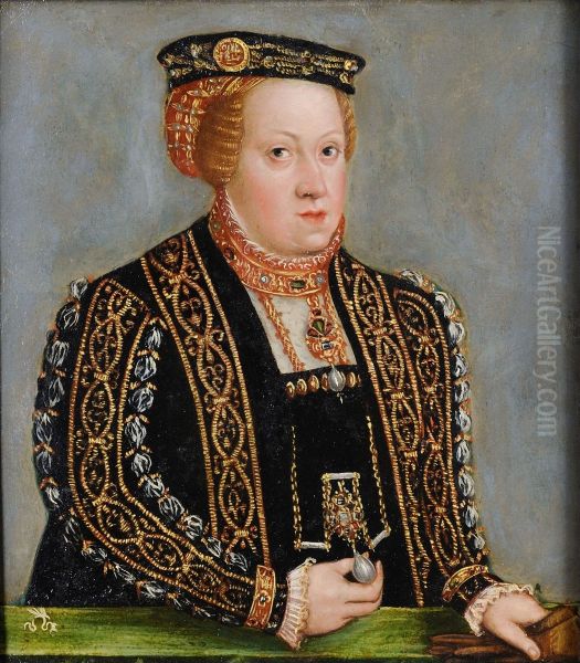 Portret Katarzyny Austriackiej Habsburg (1533-1572), III-ciej zony Zygmunta Augusta, uprzednio zony Franciszka III Gonzagi - view 1