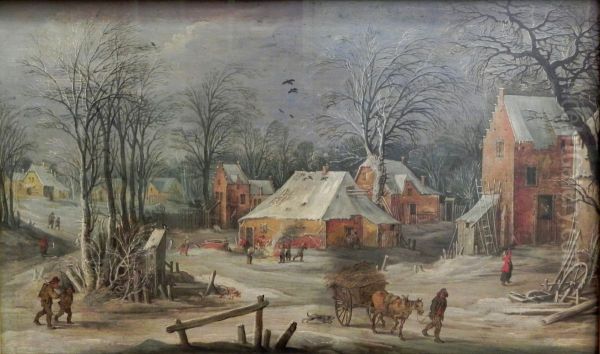 Dorfstrasse im Winter - view 1