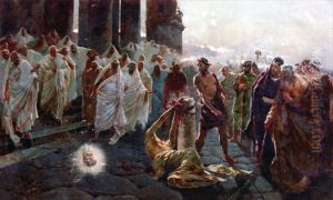 Sketch of The Beheading of Saint Paul by Enrique Simonet