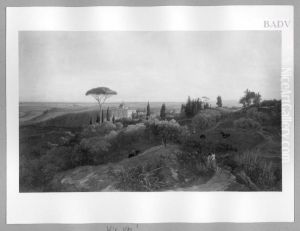 Panorama von Rom, funfteilig by Friedrich Loos