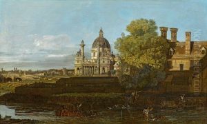 Karls-church in Vienna by Bernardo Bellotto