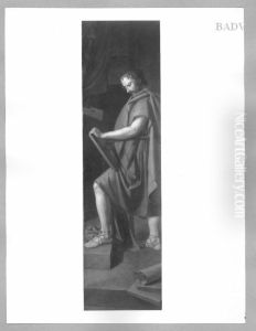 man with writing plate