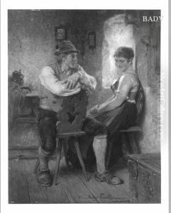 young couple in Bavarian costume