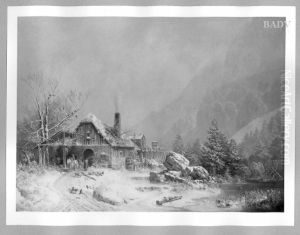 Winterlandschaft mit Schmiede