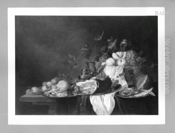 Stillleben mit Fruchten und Schinken - view 1