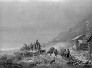 Heimkehr von der Barenjagd by Heinrich Burkel