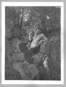 Faun und Marabu by Adolf Oberlander