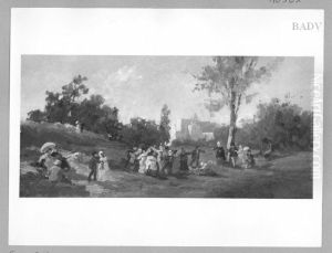 Party in the open by Carl Spitzweg