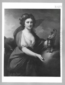 Weibliches Bildnis (Frau mit Schleier) (Weibliches Bildnis mit allegorischen Beiwerk)