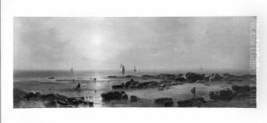 Landschaft mit Meereskuste by Fritz Bamberger