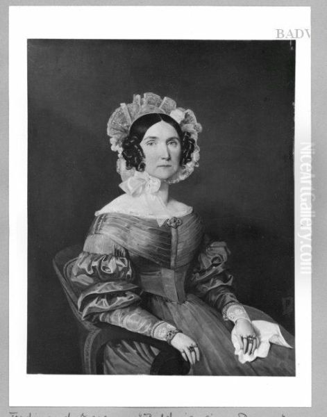 Portrait of sitting lady - view 1