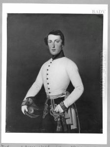 Portrat eines Offiziers by Ferdinand Georg Waldmuller