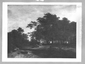 Waldlandschaft mit drei Figuren Waldlandschaft mit drei Figuren