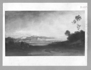 Sudliche Landschaft mit See by Carl Rottmann