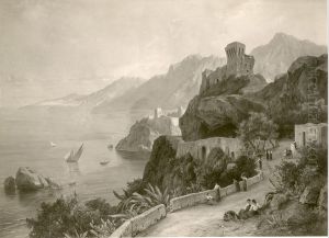 Die Bucht von Amalfi by Friedrich, the younger Preller