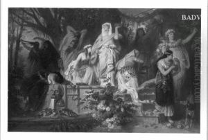 Aegyptian princess with maids by Karl von Piloty