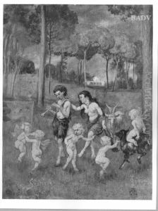 Dance of Faun + puttos by Hans Thoma