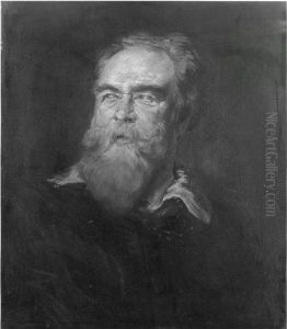 Mannliches Bildnis (Maler Franz von Seitz) by Lenbach Franz Von