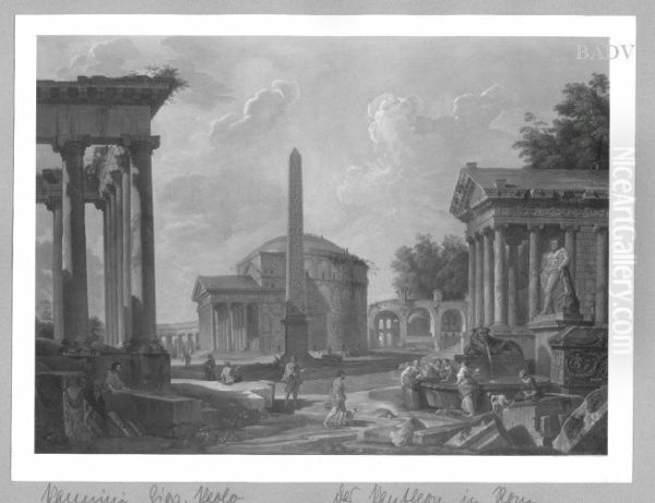 Roman architecture + figures - view 1