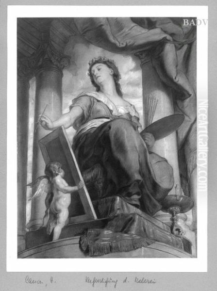 Die Malerei, allegorische weibliche Figur - view 1