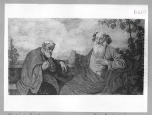 two old men dancing.