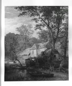 cottage near a brook + figures cottage near a brook + figures