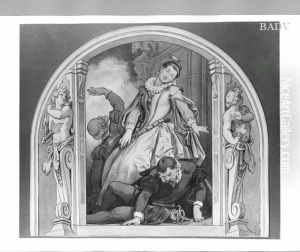 Szene aus den Hugenotten (Buhnendekoration ?) Szene aus den Hugenotten (Buhnendekoration ?)