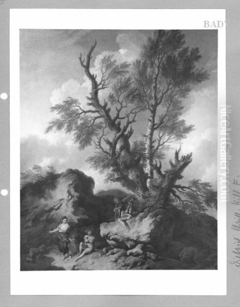 Bauerngruppe mit Staffage (sudliche Landschaft) - view 1