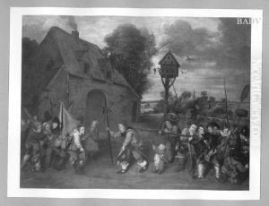 Kinder spielen Bauernkrieg by Mattheus van Helmont