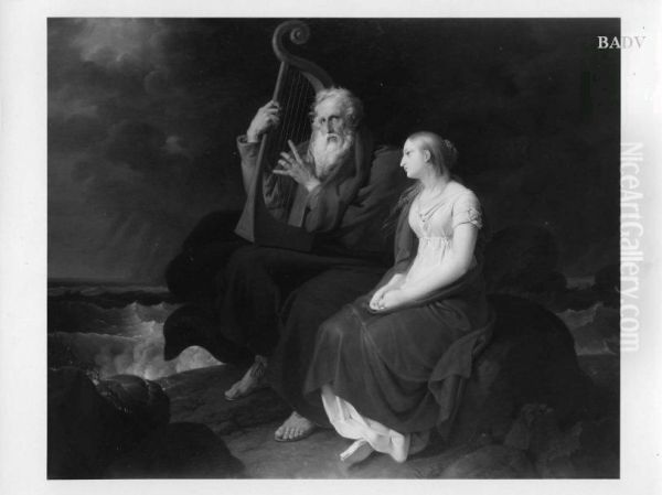 Ossian und Malvina am Meeresstrand - view 1