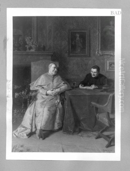 Kardinal und Monch in Unterhaltung - view 1