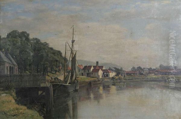 Dorpsgezicht Met Zeilschip - view 1