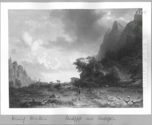 Landschaft mit Wendelstein by Heinrich Heinlein