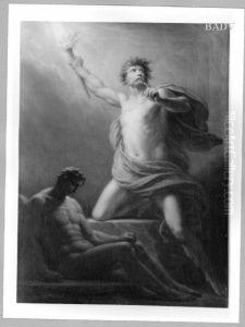 Prometheus with the fire by Heinrich Fuger