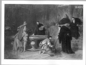 Der Rat der Drei in Venedig by Karl von Piloty