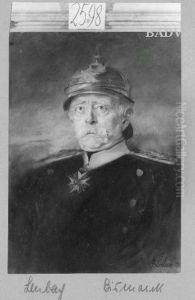 Bismarck in Kurassieruniform by Lenbach Franz Von