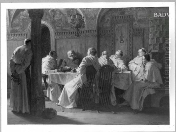 A guest at the ecclesiastical dinner table - view 1