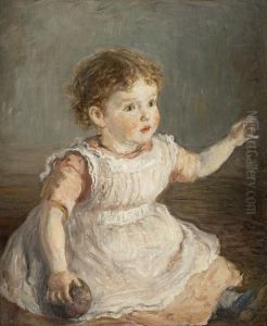 Study Of A Girl In A Pink Dress by Hugh Cameron