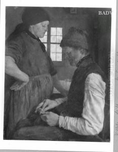 a Farmer couple by Wilhelm Leibl