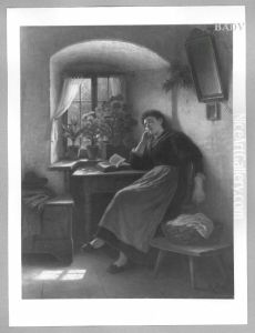 Interieur with girl sleeping