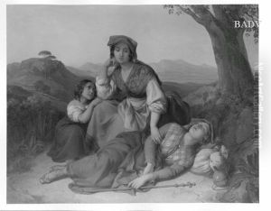 resting pilgrims by Johann Ender