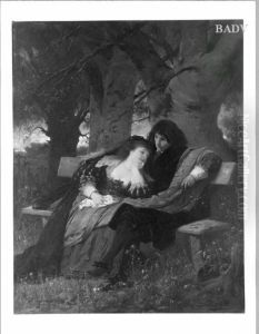 Young couple on a bench