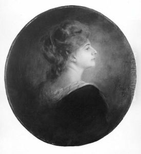 Portrat Frau Lily Merck im Oval Portrat Frau Lily Merck im Oval