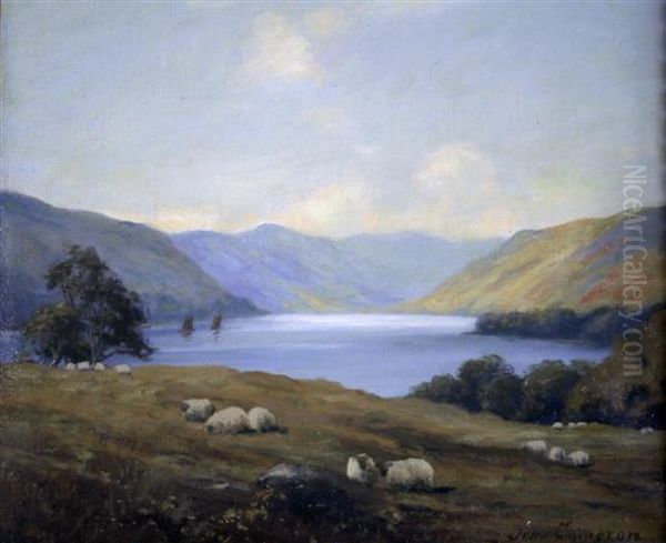 Sheep With Loch Beyond - view 1