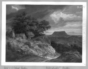 Sudliche Landschaft mit aufziehendem Gewitter by Joseph Anton Koch